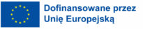 flaga UE z dopiskiem "dofinansowane przez Unię Europejską"